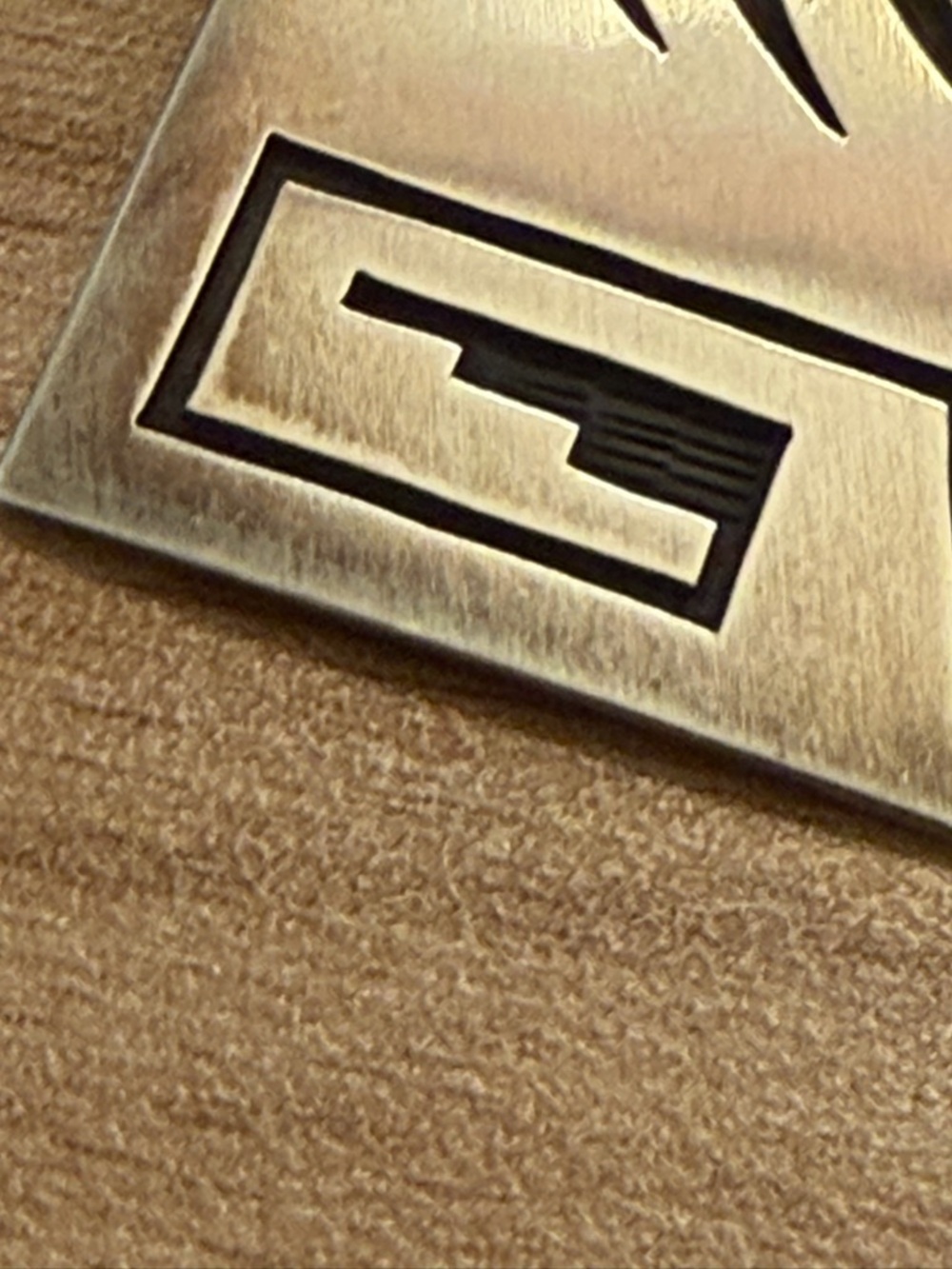 Large Southwestern-Inspired Sterling Silver Geometric Pendant-hopi– like overlay - Picture 5 of 7